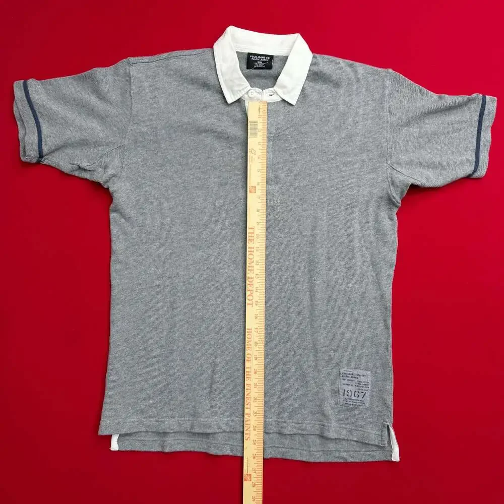 VTG 90s Ralph Lauren Rugby Polo Jeans Shirt Mens SMALL‎ Stitched 067 Patch